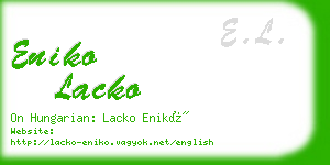 eniko lacko business card